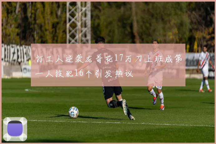 打工人逆袭龙哥花17万刀上班成第一人技犯16个引发热议
